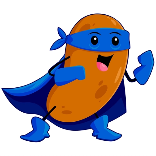 Superhero Potato Classroom Vegetable Transparent Sticker